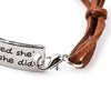 Bracelet "She Believed She Could So She Did", Inspirational Bangle, Perfect Gift for Her