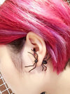 1 PC Punk Black Spider Earrings