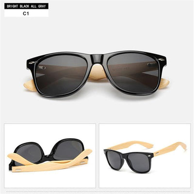 Bamboo Wooden Mirror Sunglasses