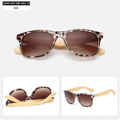 Bamboo Wooden Mirror Sunglasses