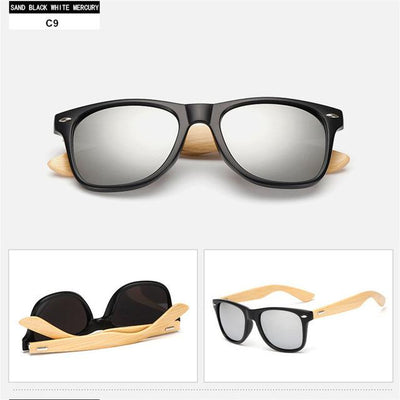 Bamboo Wooden Mirror Sunglasses