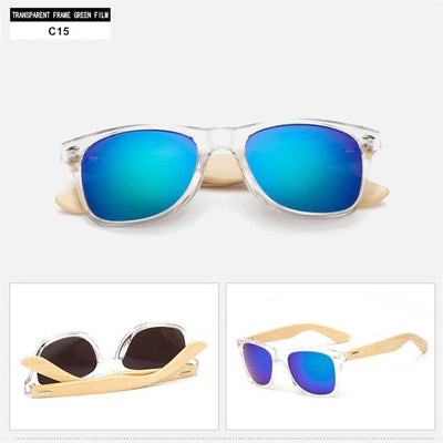 Bamboo Wooden Mirror Sunglasses