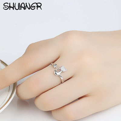 Cute Animal Cat Ring for Women/Girls