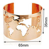 World Map Travel Cuff Bracelet Stainless Steel